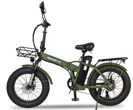 Электровелосипед Minako F.10 - Хаки - интернет-магазин надежной и качественной электроники UralElectronica г. Москва