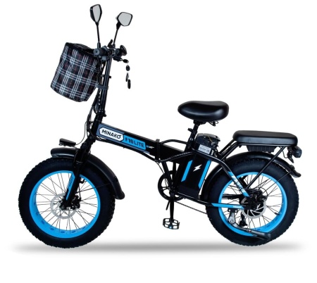 Электровелосипед Minako F10 Lite, Синий - интернет-магазин надежной и качественной электроники UralElectronica г. Москва